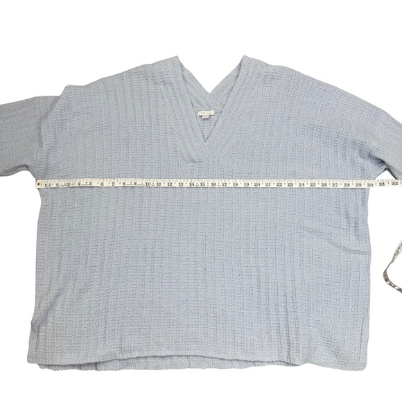 NWT J. Jill Plus Size 3x Chenille Knit Sweater Baby Powder Blue Hydrangea Preppy - Picture 5 of 6